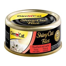 Влажный корм для кошек GimCat Shiny Cat Filet, с тунцом и лососем, 70 г