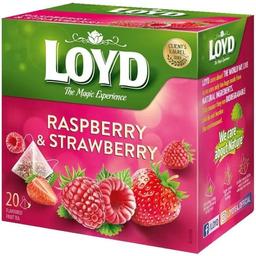 Чай фруктовий Loyd Raspberry & Strawberry, малина та полуниця, в пірамідках, 40 г