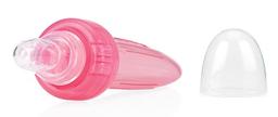 Силіконовий ніблер Nuby Easy Squeezy, з захисним ковпачком, рожевий (5577pnk)