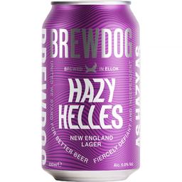 Пиво BrewDog Hazy Helles, светлое, 5%, ж/б, 0,33 л (918613)