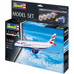 Збірна модель літака Revell Набір Airbus A320neo British Airways, рівень, 4 масштаб 1:144, 66 деталей (RVL-63840)