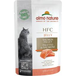 Вологий корм для котів Almo Nature HFC Cat Jelly лосось, 55 г