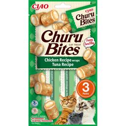 Ласощі для котів Inaba Ciao Churu Bites з куркою та тунцем 30 г (3 шт. х 10 г)