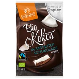 Конфеты Landgarten Кокос в черном шоколаде органические 50 г