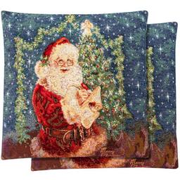 Наволочка новорічна Lefard Home Textile Willa гобеленова з люрексом, 45х45 см (716-112)