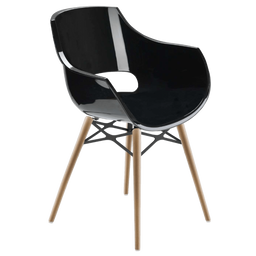 Кресло Papatya Opal-Wox, бук венге, черный (4820150080495)