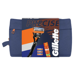 Подарочный набор для мужчин Gillette Fusion5: Бритва + Cменные кассеты, 4 шт. + Гель для бритья 200 мл