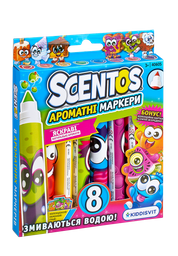 Набор ароматных маркеров для рисования Scentos Плавная линия, 8 цветов (40605)