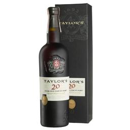 Вино портвейн Taylor's 20 Year Old Tawny, у подарунковій упаковці, червоне, кріплене, 20%, 0,75 л