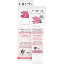Біо-Крем для обличчя нічний Logona троянда, активна регенерація для сухої шкіри, 30 мл