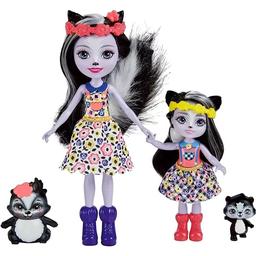 Кукла Enchantimals Скунсик Сейдж с младшей сестричкой (HCF82)