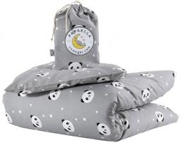 Комплект постільної білизни для немовлят в ліжечко Papaella Панда, сірий, 135х100 см (8-33346)