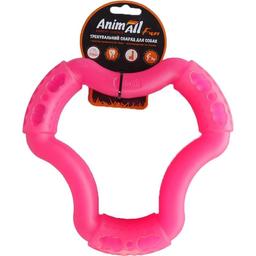 Игрушка для собак AnimAll Fun AGrizZzly Кольцо шестисторонное кораловая 20 см