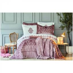 Набор постельное белье с одеялом Karaca Home Volante g.kurusu, евро, розовый, 11 предметов (svt-2000022267908)