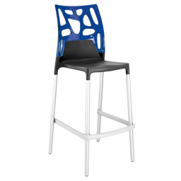 Барный стул Papatya X-Treme Ego-Rock, черный с серым (4820128120239)