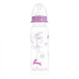 Пляшечка Baby-Nova Декор, 240 мл, рожевий (3960066)