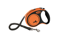 Поводок-рулетка Flexi Xtreme S, для собак до 20 кг, лента 5 м, оранжевый (XT10T5.251.OR)