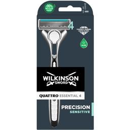 Бритва Wilkinson Sword Quattro Titanium Sensitive со сменным картриджем, 1 шт.