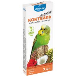 Колосок для волнистых попугаев Природа Коктейль, гибискус, чумиза, кокос, 90 г (PR240095)