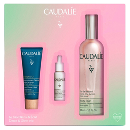 Набір Caudalie Beauty Elixir: Еліксир для краси обличчя, 100 мл + Сяюча сироватка для корекції кольору обличчя Vinoperfect, 10 мл + Маска-детокс для обличчя Vinergetic C+, 15 мл (2839)