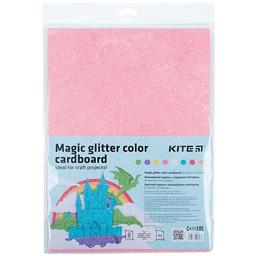 Картон кольоровий Kite з чарівним гліттером А4 8 аркушів 8 кольорів (K22-423)