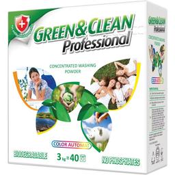 Порошок пральний Green & Clean Professional Color для кольорової білизни, концентрат, 3 кг
