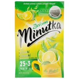 Чай зелений Minutka, смак лимона та лайма, 36,4 г