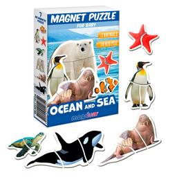 Набор магнитных пазлов Magdum Magnets puzzle for baby Оcean and Sea (ML4031-35 EN)