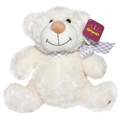 Мягкая игрушка Grand Медведь с бантом, 33 см,белый (3301GMB)