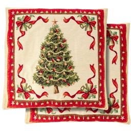 Наволочка новогодняя Lefard Home Textile Arbol Navidad гобеленовая с люрексом, 45х45 см (716-157)