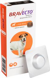 Жувальна пігулка Bravecto від бліх і кліщів для собак з вагою 4,5-10 кг