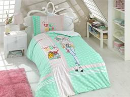 Комплект постельного белья Hobby Poplin Street Fashion, 220х160 см, поплин, мятный (8698499130739)