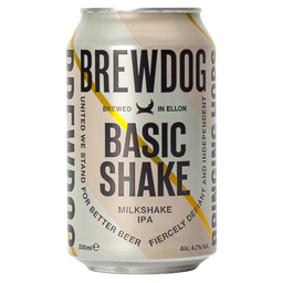 Пиво BrewDog Basic Shake, светлое, фильтрованное, 4,7%, ж/б, 0,33 л