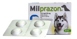 Таблетки со вкусом мяса Милпразон KRKA для собак с массой тела 5-25 кг, 4 шт.