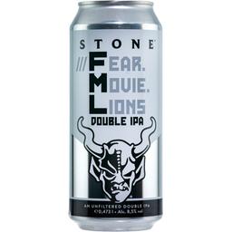 Пиво Stone Fear Movie Lions Hazy Double IPA, полутемное, 8,5%, ж/б, 0,473 л
