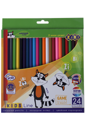 Олівці кольорові ZiBi Kids Line, 24 шт. (ZB.2416)