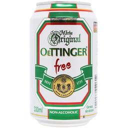 Пиво безалкогольне Oettinger Free bier світле, 0.5%, з/б, 0.33 л