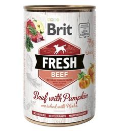 Вологий корм для дорослих собак всіх порід Brit Fresh Beef&Pumpkin, з яловичиною і гарбузом, 400 г