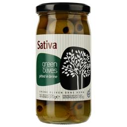 Оливки Sativa зеленые без косточек в рассоле 370 г