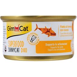 Влажный корм для кошек GimCat Superfood Shiny Cat Duo, с тунцом и тыквой, 70 г