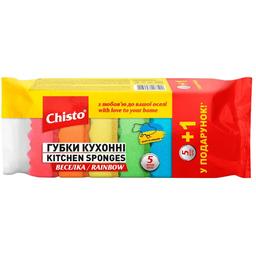 Губки кухонные радуга Chisto, 5+1 шт.