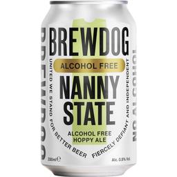 Пиво безалкогольне BrewDog Nanny State, світле, фільтроване, 0,5%, 0,33 л, з/б