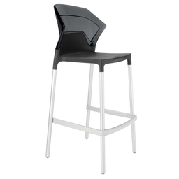 Барний стілець Papatya Ego-S, сірий з білим (813730)