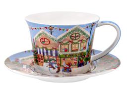 Чашка с блюдцем Lefard Рождество, 220 мл, разноцвет (924-652)
