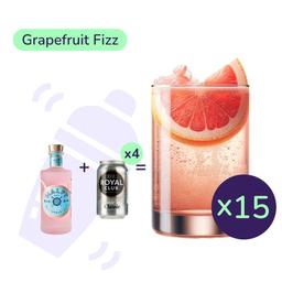 Коктейль Grapefruit Fizz (набір інгредієнтів) х15 на основі Malfy Rosa Sicilian Pink Grapefruit