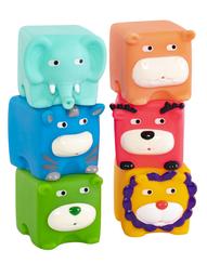 Набор игрушек для ванной Baby Team Зверята-кубики (9051_набор со слоником )