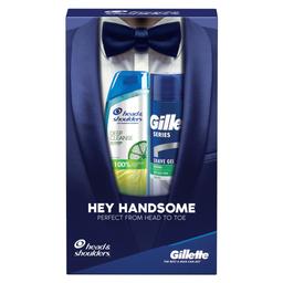 Подарунковий набір для чоловіків: шампунь проти лупи Head & Shoulders Глибоке очищення 270 мл + гель для гоління Gillette Series 200 мл