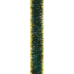 Мішура Novogod'ko 5 см 2 м зелена матова з золотими кінчиками (980375)