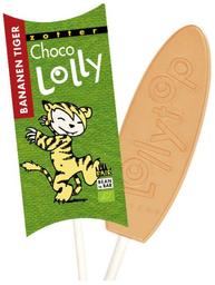 Шоколад молочнyный Zotter Choco Lolly Banana Tiger детский органический 20 г
