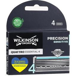 Сменные картриджи Wilkinson Sword Quattro Titanium Sensitive, 4 шт.